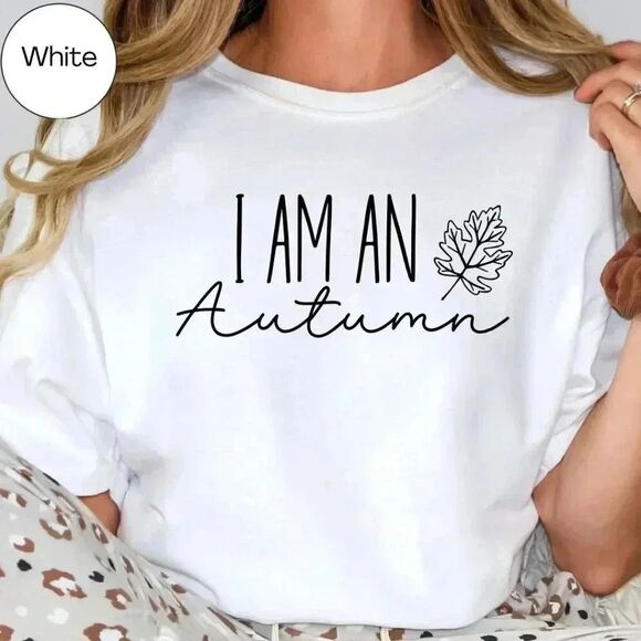 Gilmore Girls I am an Autumn NEW white short sleeve shirt - Picture 1 of 1